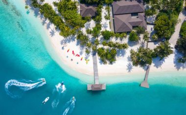 Aerial View - Watersports - Fiyavalhu Resort Maldives